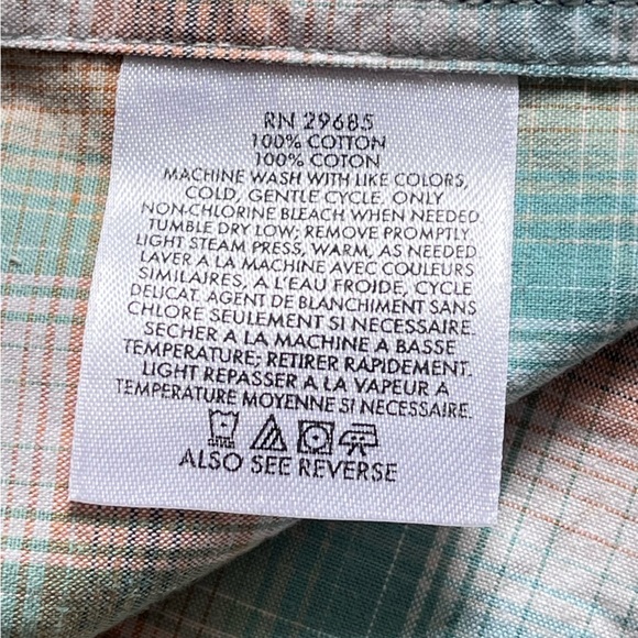 Pendleton Rancher Mens Shirt Short Sleeve Snap Button Size Large Chest Pocket - Picture 6 of 6